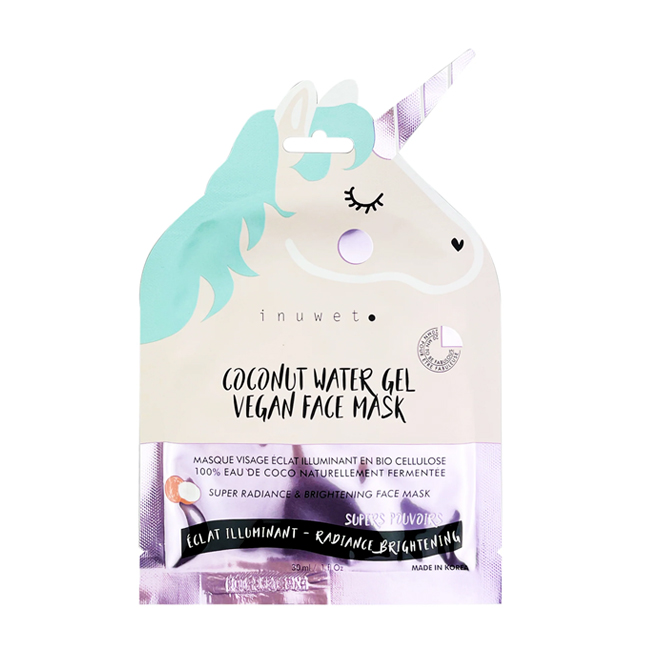 MASQUE LICORNE VISAGE EN BIO CELLULOSE ECLAT ILLUMINANT